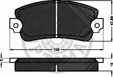 Optimal 3500 - Комплект спирачно феродо, дискови спирачки vvparts.bg