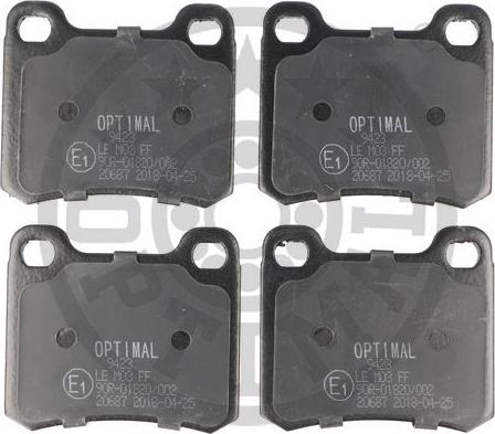 Optimal BP-09423 - Комплект спирачно феродо, дискови спирачки vvparts.bg