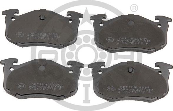 Optimal BP-09639 - Комплект спирачно феродо, дискови спирачки vvparts.bg