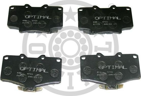 Optimal BP-09880 - Комплект спирачно феродо, дискови спирачки vvparts.bg