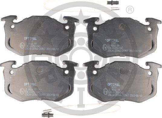 Optimal BP-09397 - Комплект спирачно феродо, дискови спирачки vvparts.bg