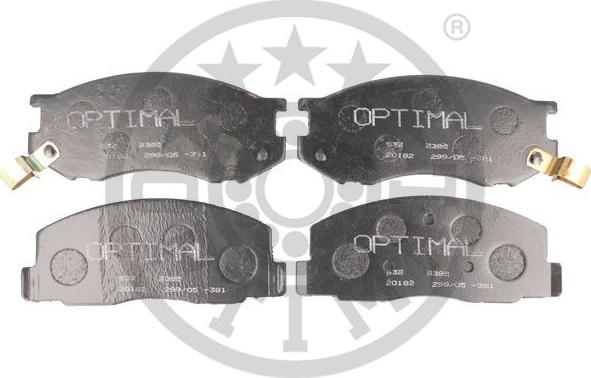 Optimal BP-09385 - Комплект спирачно феродо, дискови спирачки vvparts.bg
