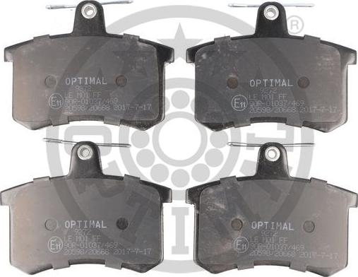 Optimal BP-09272 - Комплект спирачно феродо, дискови спирачки vvparts.bg