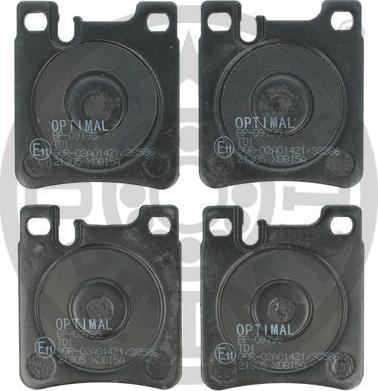 Optimal BP-09795 - Комплект спирачно феродо, дискови спирачки vvparts.bg