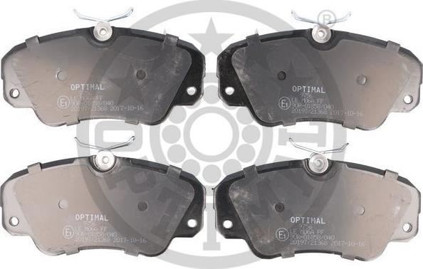 Optimal BP-09756 - Комплект спирачно феродо, дискови спирачки vvparts.bg