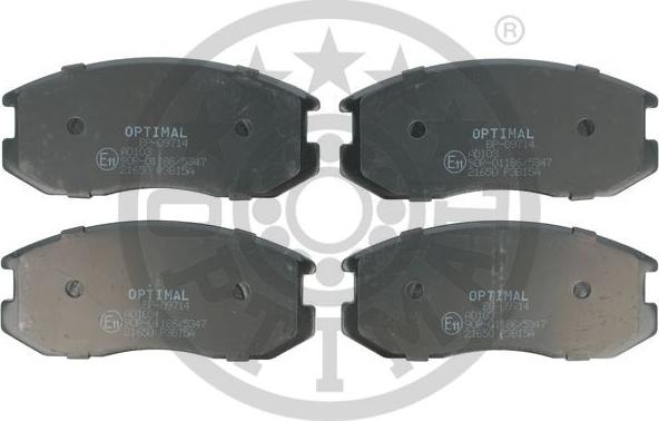 Optimal BP-09714 - Комплект спирачно феродо, дискови спирачки vvparts.bg