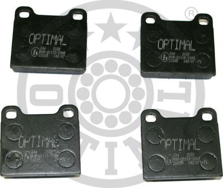 Optimal BP-02196 - Комплект спирачно феродо, дискови спирачки vvparts.bg