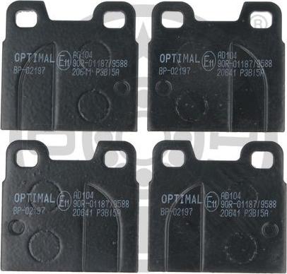 Optimal BP-02197 - Комплект спирачно феродо, дискови спирачки vvparts.bg