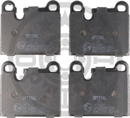 Optimal BP-02368 - Комплект спирачно феродо, дискови спирачки vvparts.bg