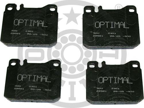 Optimal BP-02301 - Комплект спирачно феродо, дискови спирачки vvparts.bg