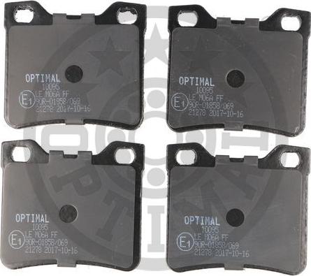 Optimal BP-10095 - Комплект спирачно феродо, дискови спирачки vvparts.bg