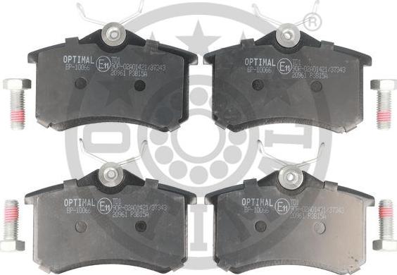 Optimal BP-10066 - Комплект спирачно феродо, дискови спирачки vvparts.bg