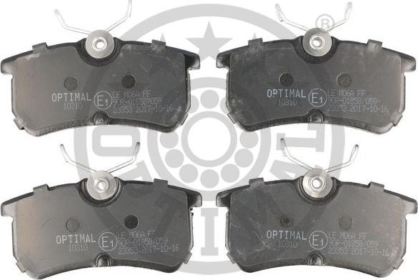 Optimal BP-10310 - Комплект спирачно феродо, дискови спирачки vvparts.bg