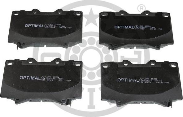 Optimal BP-10334 - Комплект спирачно феродо, дискови спирачки vvparts.bg