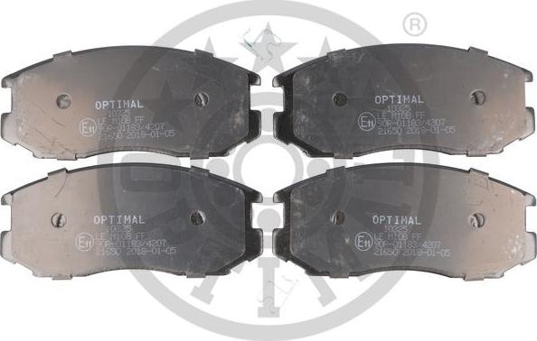 Optimal BP-10325 - Комплект спирачно феродо, дискови спирачки vvparts.bg