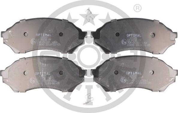 Optimal BP-10320 - Комплект спирачно феродо, дискови спирачки vvparts.bg