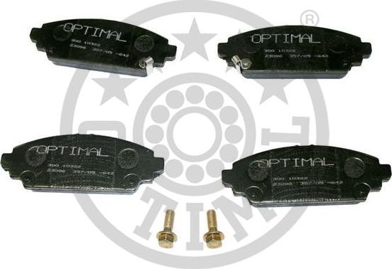 Optimal BP-10322 - Комплект спирачно феродо, дискови спирачки vvparts.bg