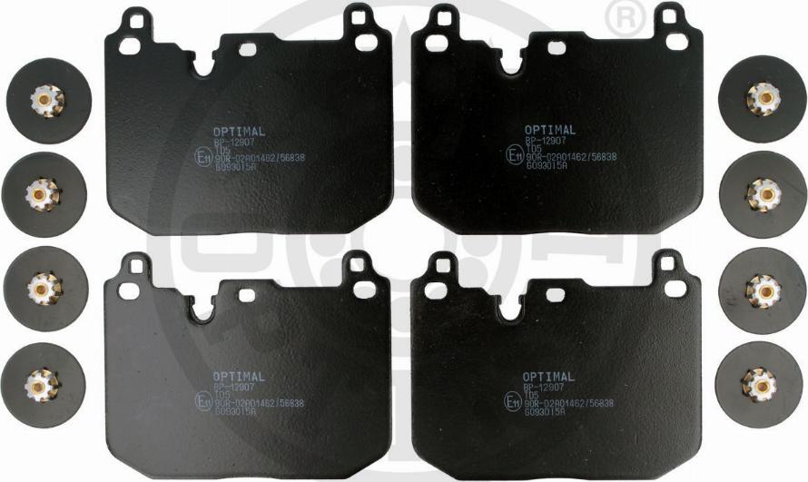 Optimal BP-12907 - Комплект спирачно феродо, дискови спирачки vvparts.bg