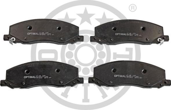 Optimal BP-12456 - Комплект спирачно феродо, дискови спирачки vvparts.bg