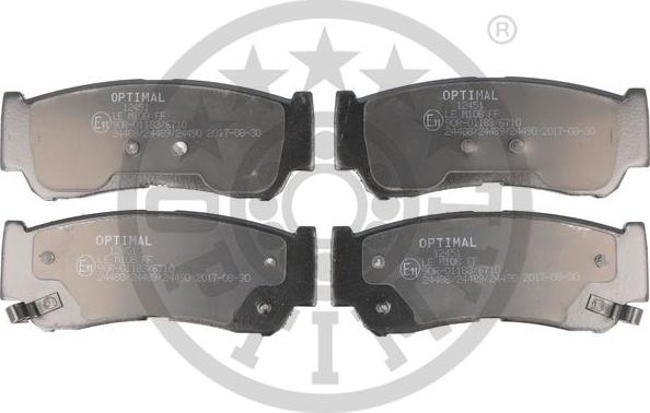 Optimal BP-12451 - Комплект спирачно феродо, дискови спирачки vvparts.bg