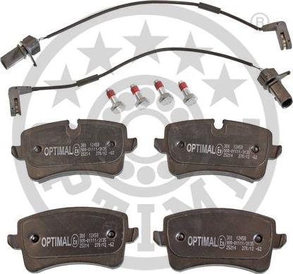 Optimal BP-12458 - Комплект спирачно феродо, дискови спирачки vvparts.bg