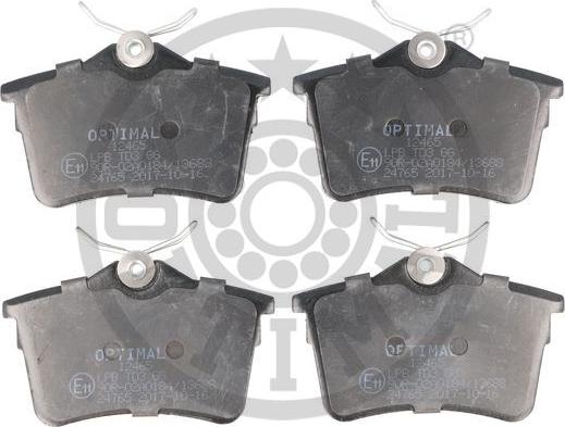 Optimal BP-12465 - Комплект спирачно феродо, дискови спирачки vvparts.bg