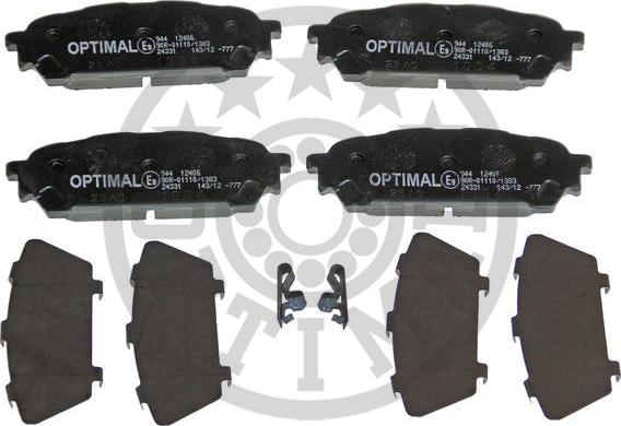 Optimal BP-12406 - Комплект спирачно феродо, дискови спирачки vvparts.bg