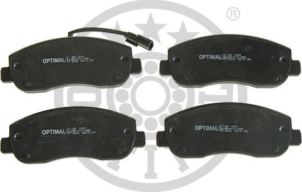 Optimal BP-12419 - Комплект спирачно феродо, дискови спирачки vvparts.bg