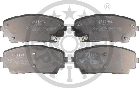 Optimal BP-12536 - Комплект спирачно феродо, дискови спирачки vvparts.bg