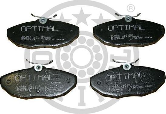 Optimal BP-12152 - Комплект спирачно феродо, дискови спирачки vvparts.bg