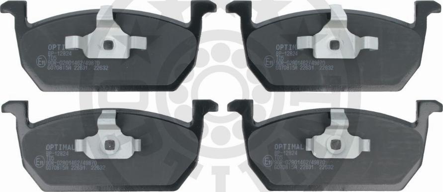 Optimal BP-12824 - Комплект спирачно феродо, дискови спирачки vvparts.bg