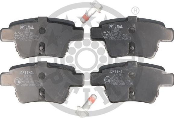 Optimal BP-12388 - Комплект спирачно феродо, дискови спирачки vvparts.bg