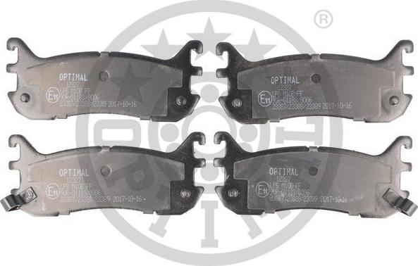 Optimal BP-12327 - Комплект спирачно феродо, дискови спирачки vvparts.bg