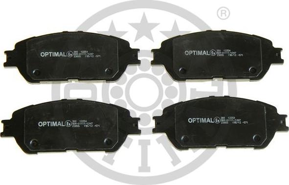 Optimal BP-12254 - Комплект спирачно феродо, дискови спирачки vvparts.bg