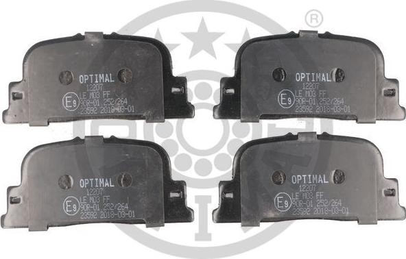 Optimal BP-12207 - Комплект спирачно феродо, дискови спирачки vvparts.bg