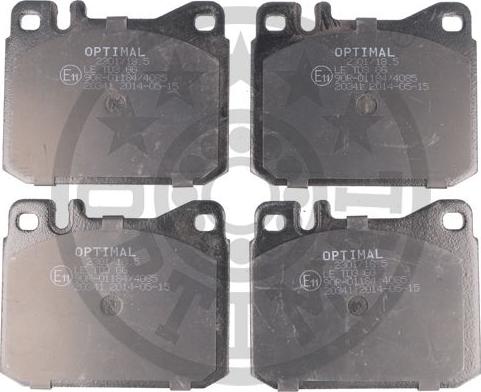 Optimal BP-23011 - Комплект спирачно феродо, дискови спирачки vvparts.bg