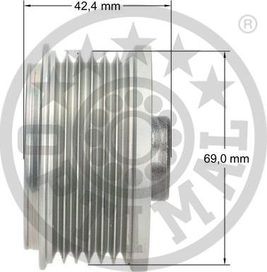 Optimal F5-1054 - Ремъчна шайба, генератор vvparts.bg