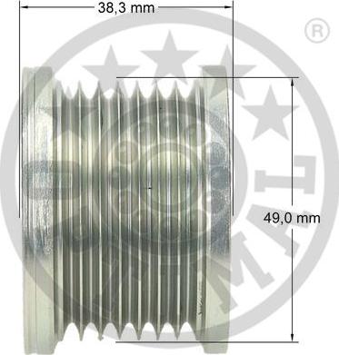 Optimal F5-1063 - Ремъчна шайба, генератор vvparts.bg