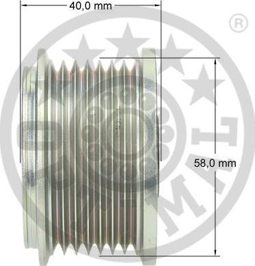 Optimal F5-1080 - Ремъчна шайба, генератор vvparts.bg