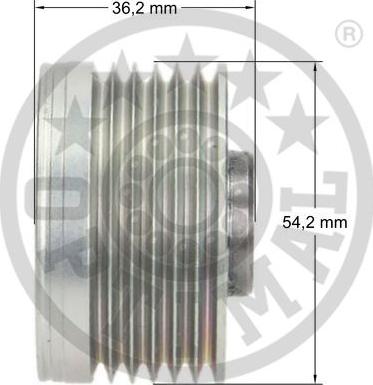 Optimal F5-1020 - Ремъчна шайба, генератор vvparts.bg