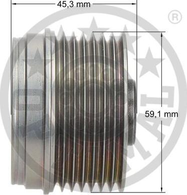 Optimal F5-1023 - Ремъчна шайба, генератор vvparts.bg