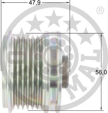 Optimal F5-1169 - Ремъчна шайба, генератор vvparts.bg