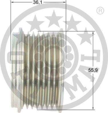 Optimal F5-1182 - Ремъчна шайба, генератор vvparts.bg