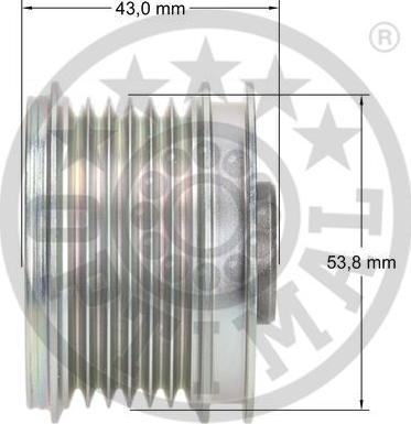 Optimal F5-1131 - Ремъчна шайба, генератор vvparts.bg