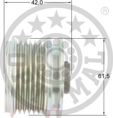 Optimal F5-1175 - Ремъчна шайба, генератор vvparts.bg