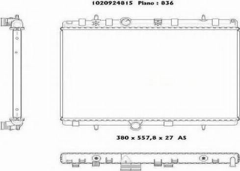 Ordonez 1020924815 - Радиатор, охлаждане на двигателя vvparts.bg