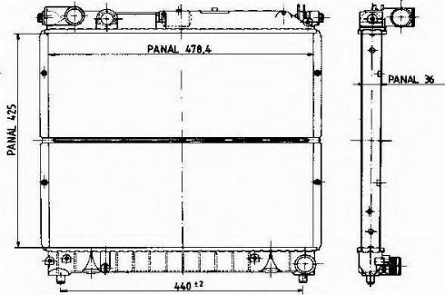 Ordonez 1020367803 - Радиатор, охлаждане на двигателя vvparts.bg