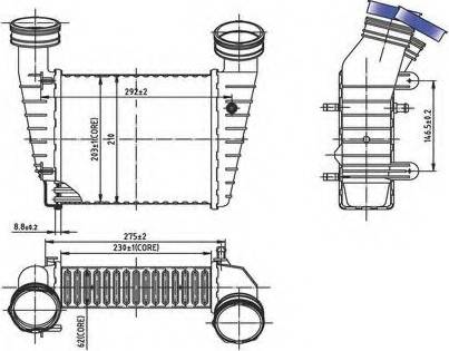 Ordonez 2066523 - Интеркулер (охладител за въздуха на турбината) vvparts.bg