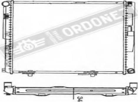Ordonez 2060198 - Радиатор, охлаждане на двигателя vvparts.bg