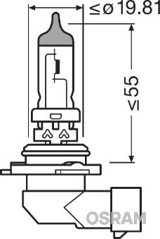 Osram 9006 - Крушка с нагреваема жичка, фар за дълги светлини vvparts.bg